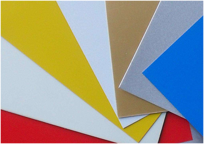The use of color coated aluminum plate